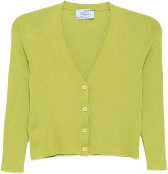 Prada Cardigan con scollo a V - Verde