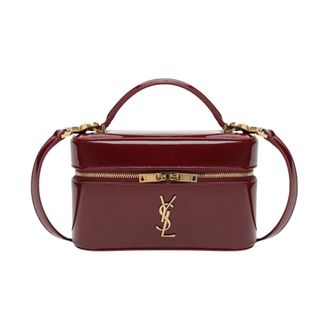 Saint Laurent Gaby Vanity Bag - Dames - Tassen - Rood - Maat: ONE Size Zijde