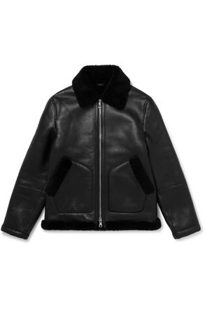Mr P. Shearling-Lined Nappa Leather Trucker Jacket