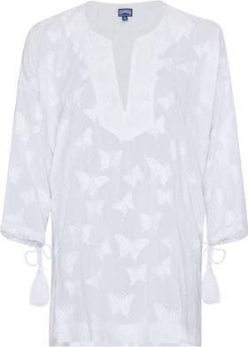 Vilebrequin Womens Disco Butterflies Rayon Dress in Blanc at Nordstrom, Size Medium