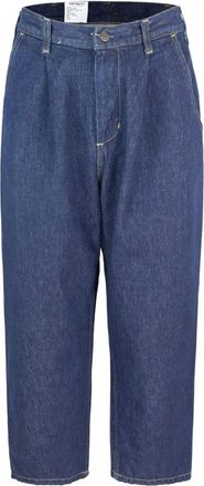 Carhartt Work in Progress Blue Loose Tapered Denim Trousers - male - Carhartt Wip - Straight Fit Jeans - Blue - W33 - Jeans