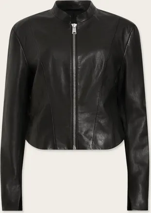 AllSaints Sadler Slim Fit Leather Jacket