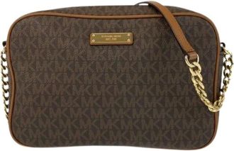 Michael Kors Pre-owned Cross Body Bags, female, Brown, Size: ONE SIZE Pre-owned Plastic Crossbody Bag