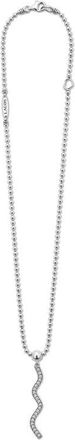 Lagos Caviar Spark Diamond Wave Pendant Necklace in Silver at Nordstrom