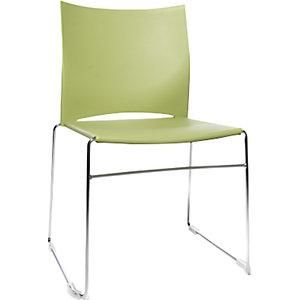 Topstar Silla Apilable Con Listones De Deslizamiento Armaz&oacute;n Cromado