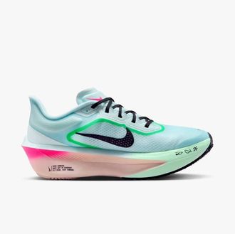 Nike Womens Zoom Fly 6 Road Racing Shoes In Glacier Ice Hyper Pink Green Shock Black