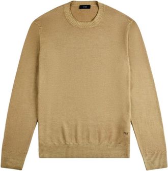 Fay Girocollo Tinto Capo F.12 - Heren - Truien - Beige - Maat: M Wol