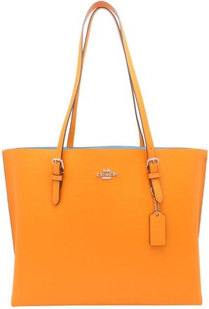 Coach Blue Orange Leather Tote Bag (Pre-Owned)