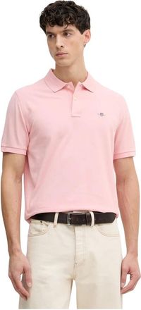 GANT Polo Shirt - Heren - Polos - Roze - S - Katoen - Tops