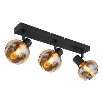 Globo Lighting Foco - Tokki - Negro - Vidrio Metal - L&aacute;mpara De Vidrio - Globo