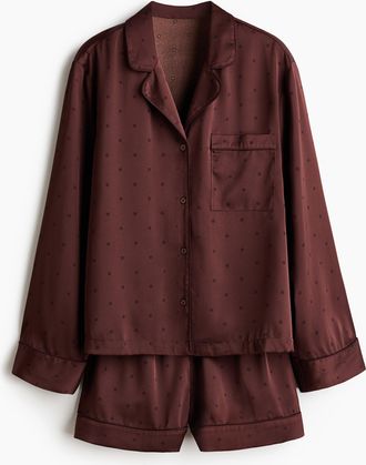 H&M Satinpyjama - Brown