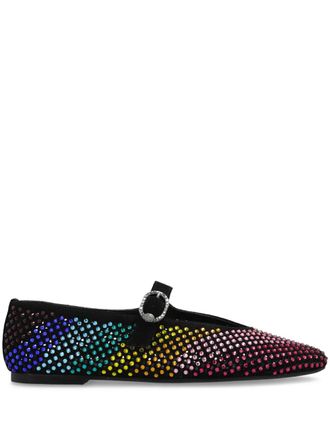 Kurt Geiger Mayfair crystal-embellished ballet flats - Black