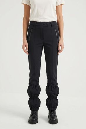 Brunello Cucinelli Black Gathered Hem Trousers, Brand Size 40 (US Size 6)