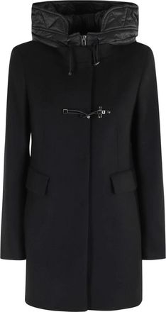 Fay Toggle Coat - Dames - Parka Jassen - Zwart - L - Wol - Jassen