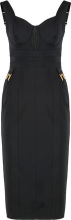 Elisabetta Franchi Dames, Jurken, Zwart, Maat: S Polyamide