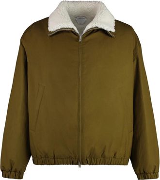Bottega Veneta Geknoopte Katoenen Jas - Heren - Jassen - Groen - M - Katoen - Jassen