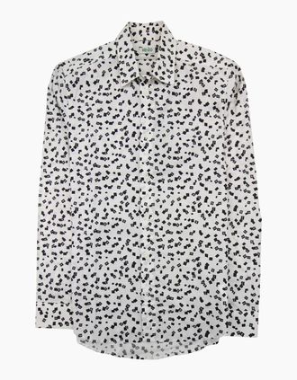 Kenzo Mens Kenzo All Over Print Letter Print Slim Fit Shirt White - Size: Regular/38