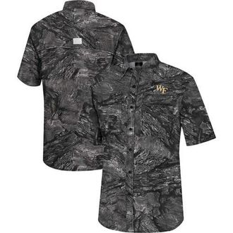 Colosseum Mens Colosseum Charcoal Wake Forest Demon Deacons Realtree Aspect Charter Full-Button Fishing Shirt at Nordstrom, Size X-Large