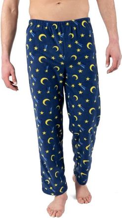 Leveret Mens Fleece Printed Holiday Pajama Pants in Moon at Nordstrom, Size Xx-Large