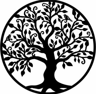 OEM Arbre De Vie - Decoracion Mural Metal Recubierto En Polvo - Para Interior Y Exterior Parcialmente Protegido - 1 Unidad