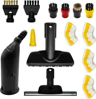OEM Adecuado Para Las Fregonas De Vapor Karcher Sc1, Sc2, Sc4 Y Sc5: Funda Abrasiva Para La Fregona, Pa&ntilde;o De Nailon Y Cepillo De Cobre - Kit De Accesorios
