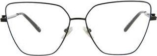 Balenciaga 59mm Cat Eye Optical Glasses in Black Black Transparent at Nordstrom Rack