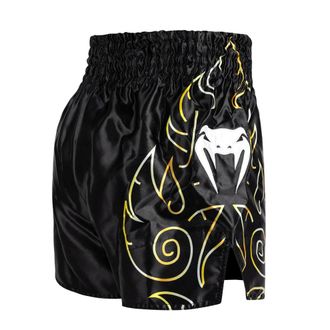 OEM Pantalones Cortos De Muay Thai Venum Vtc Flames, Negro/dorado, Talla M