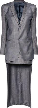 BETTTER Office Party suit - women - Wool/Viscose/Linen/Flax/Polyester/Polyester - M - Grey