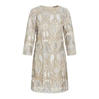 Bruuns Bazaar Abutilonbbkata Jurk met Kant - Dames - Feestkleedjes - Beige - 2XL - Polyester - Kleedjes
