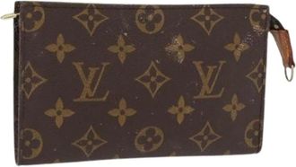 Louis Vuitton Pre-owned Clutches, female, Brown, Size: ONE SIZE Pre-owned Canvas Pouch