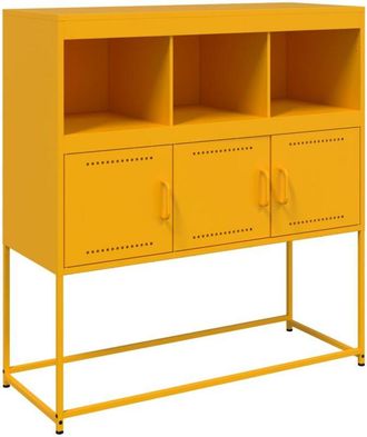 vidaXL Aparador acero amarillo mostaza 100,5x39x107 cm Vidaxl
