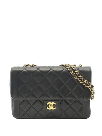 Chanel 1996-1997 Flap gewatteerde schoudertas met ketting - Zwart