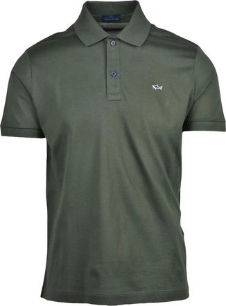 Paul & Shark Green Cotton Embroidered Polo Shirt