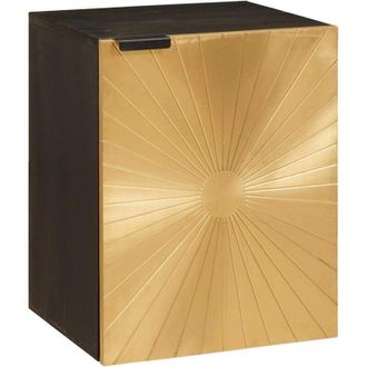 vidaXL Mueble de Cuarto de Baño Negro y dorado 38 x 33 x 48 cm vidaXL