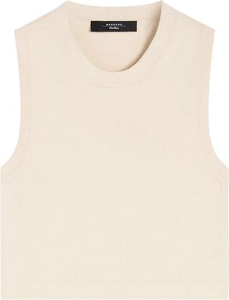 Max Mara Sleeveless Top - Dames - Tops zonder mouwen - Beige - M - Tops