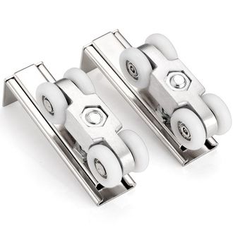OEM Poleas De Acero Inoxidable De 2 Piezas Para Puertas Correderas De Armarios Y Puertas De Granero, Ahorran Espacio, Dise&ntilde;o Interior Elegante