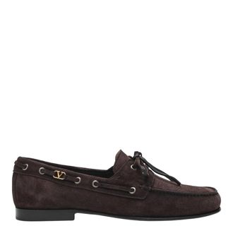 Valentino Garavani Mocassino - Heren - Bootschoenen - Bruin - 42 EU - Leer - Schoenen