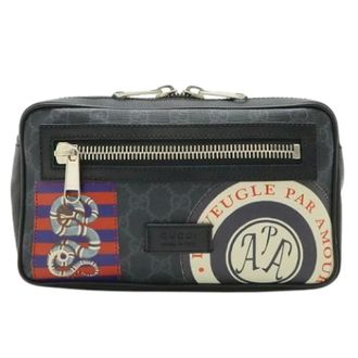 Gucci Pre-owned GG Supreme Fanny Pack - unisex - Gucci Vintage - Vintage Belt Bags - Black - ONE SIZE - Pre-owned