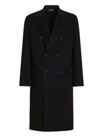 Dolce & Gabbana double-breasted cashmere coat - Black