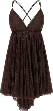 Elisabetta Franchi Brown Polyamide Short Womens Dress