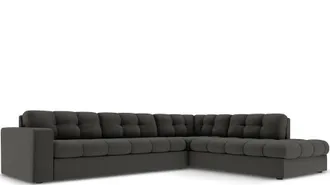 CXL by Christian Lacroix 5-Sitzer Designer Ecksofa Yohan mit Eckteil rechts - Strukturstoff
