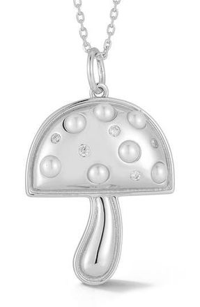 Glaze Jewelry Mushroom Pendant Neckalce in Silver at Nordstrom Rack