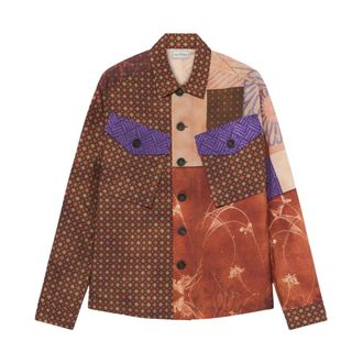 Pierre-Louis Mascia Overhemden, Heren, Veelkleurig, S, Denim, Fourneous Overshirt