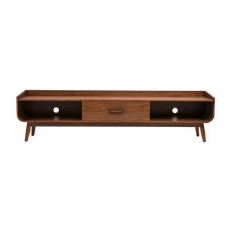 Miliboo Mueble Tv Vintage Madera Oscura Nogal L200 Cm Hallen