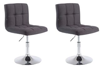 Clp Clp - Set De 2 Taburetes Lounger Palma V2 En Tela Negro
