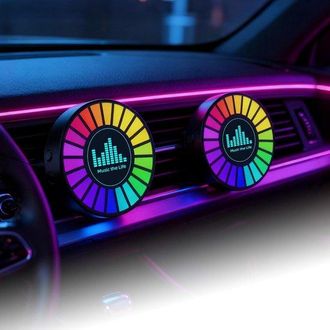 OEM Luces Led Para Interior De Coche, 10 Colores, Recargables Por Usb, Rgb, Luz Ambiental Con Ritmo Musical Para Escape De Coche, Coche