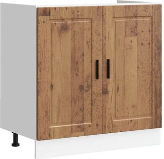 vidaXL Vidaxl - Sink Base Cabinet Porto Old Wood 80x46x81.5 cm Engineered Wood