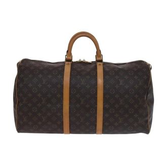 Louis Vuitton Pre-owned Weekend Bags, female, Brown, Size: ONE SIZE Pre-owned Vintage Monogram Keepall Travel Bag