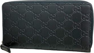 Gucci Black Leather Long Wallet (Bi-Fold) (Pre-Owned)