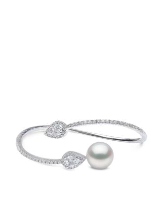 Yoko London Starlight pearl and diamond bangle - Argento